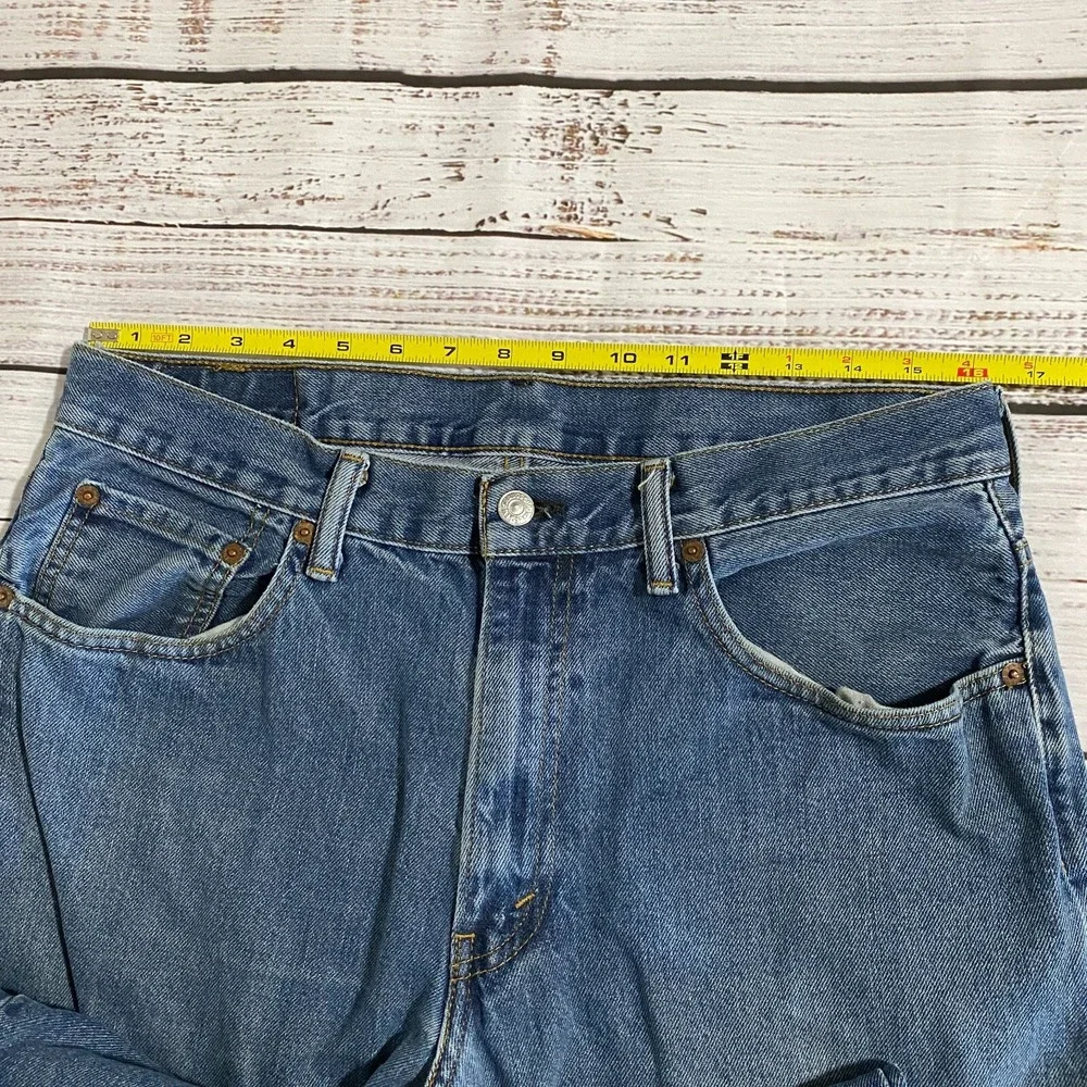 Levis‎ 550 Jeans Straight Relaxed Fit Blue Cotton Men's Size 34x32 (Fits 32x29)